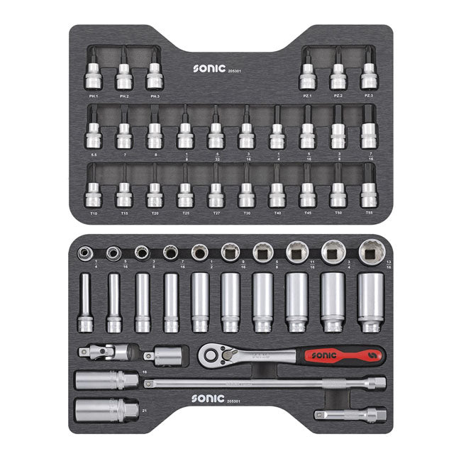 Sonic Socket Set Sonic Combination Socket 3/8'' Set US Sizes Customhoj