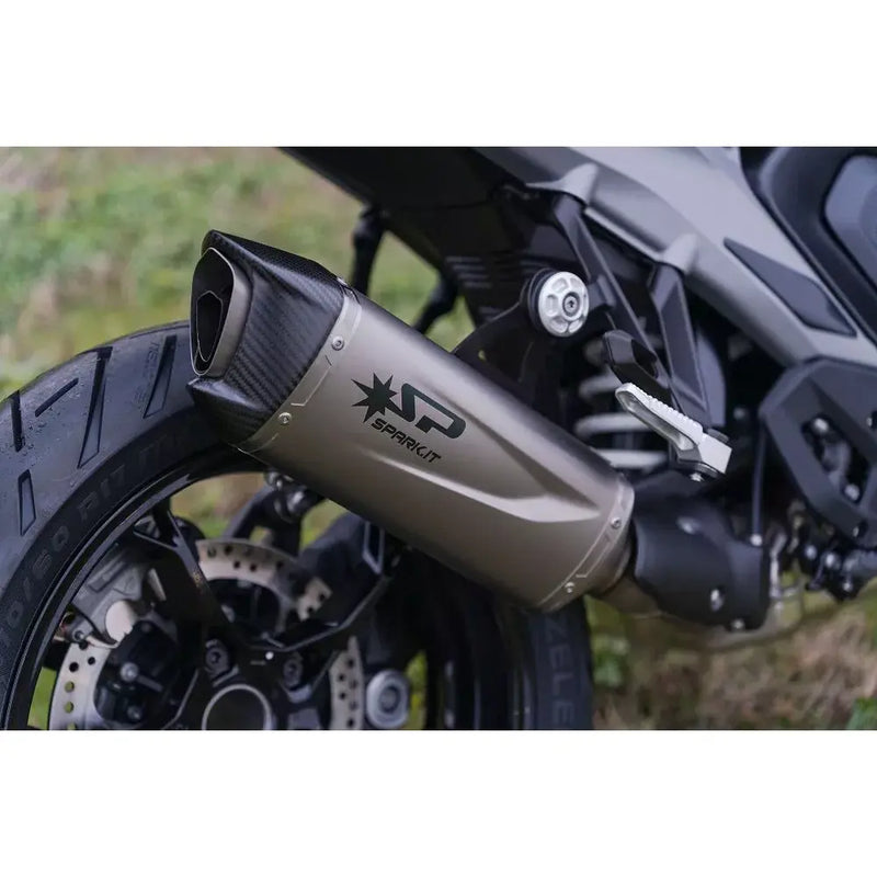 Spark Force Evo Slip-On Muffler for BMW 2024 R 1330 GS (Titanium muffler with carbon end cap) (ECE-approved) (GBM0608TOM)