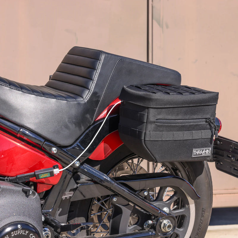 Thrashin Supply Essential 10L Throw-Over Motorcycle Saddlebag Set  - Customhoj