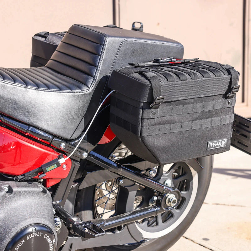 Thrashin Supply Expedition 21L Throw-Over Motorcycle Saddlebag Set  - Customhoj