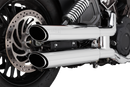 Vance & Hines Twin Slash 3" PCX Slip-On Mufflers for Indian 15-24 Scout / Chrome