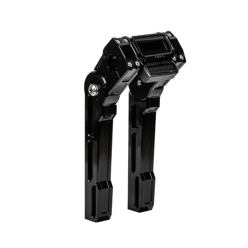 Vity's Design Adjustable Handlebar Risers Black / Harley Digital Gauge Top Clamp / 6" (15.2cm)