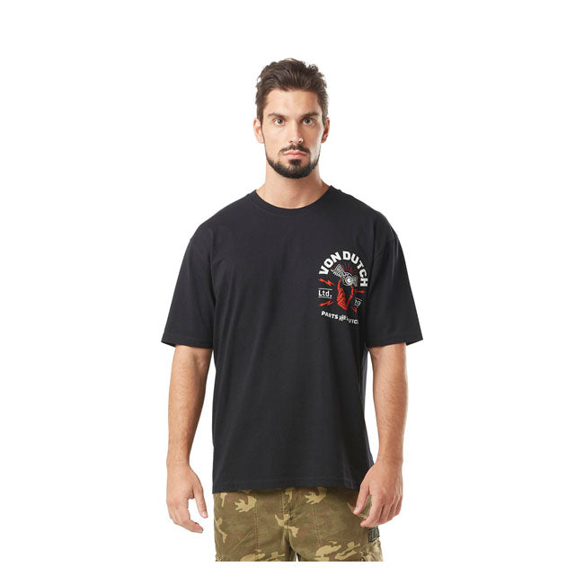 Von Dutch Chest Print T-Shirt Black / S