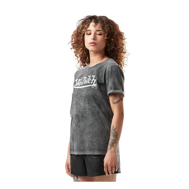 Von Dutch V-neck Logo T-Shirt Ladies