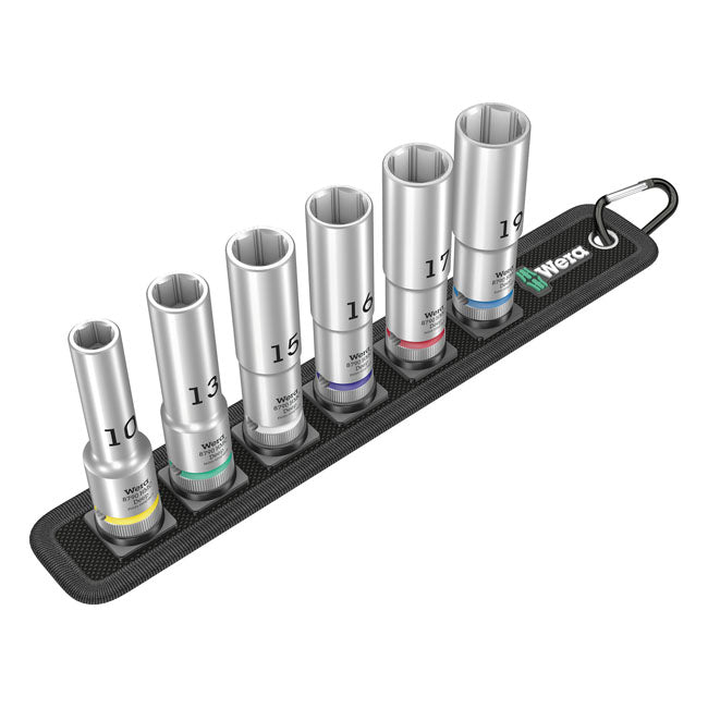 Wera Socket Set Wera Socket Belt with 1/2" Drive Hex Deep Sockets Metric Sizes Customhoj