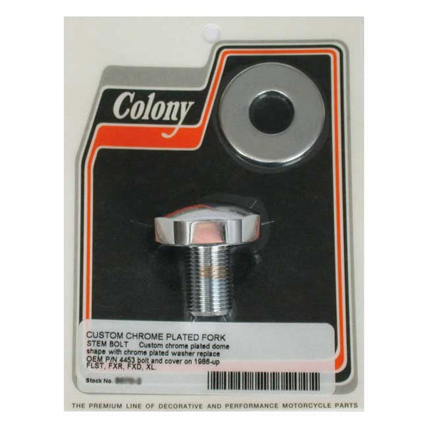 COLONY Övriga reservdelar framgaffel Colony Fork Stem Bolt & Washer Set. Domed. FLST 87-17; FXR 88-94; FXD 91-05; XL 97-09 Customhoj