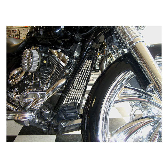 COVINGTONS Kylarskydd HD Covingtons Frame Filler Grill Krom Touring 09-13 Customhoj