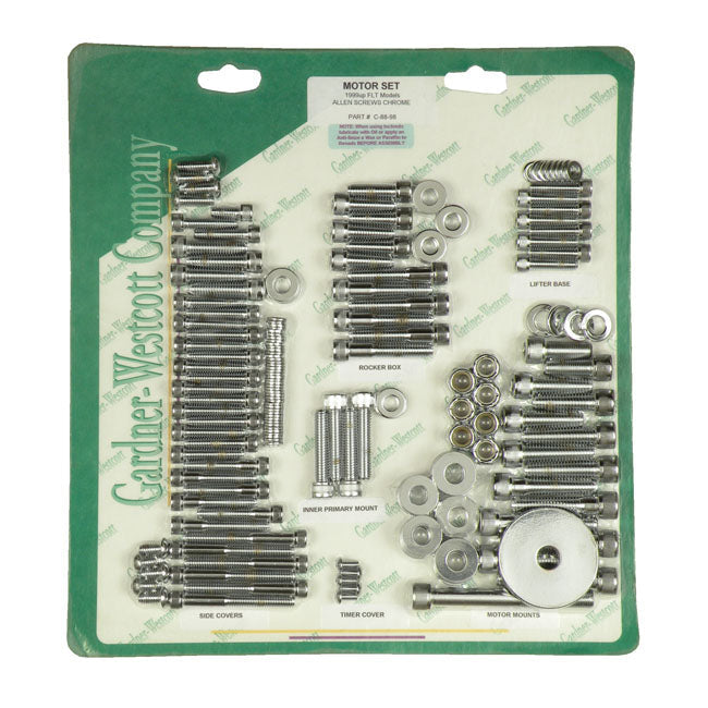 GARDNER-WESTCOTT Skruvkit Harley GW Motor Screw Set Insex HD 36-21 Customhoj