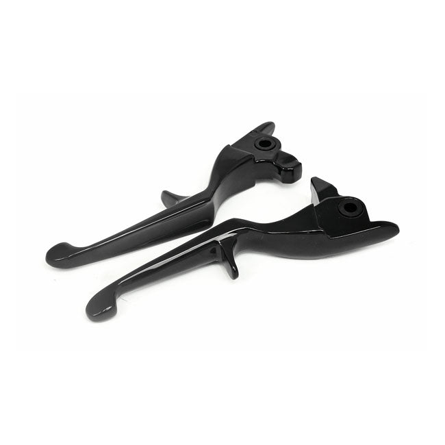 KURYAKYN Broms- & Kopplingsgrepp kit Svart / 17-20 Touring; 19-20 Trikes (NU) Kuryakyn Trigger Levers Set HD Customhoj