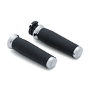 KURYAKYN Handtag Krom Kuryakyn Thresher Handtag Svart / Krom Kawasaki, Suzuki, Yamaha. Customhoj