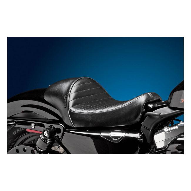 Le Pera HD Sportster sadlar Le Pera Stubs Cafe Solo Sadel. Black Pleated XL 04-21 Customhoj