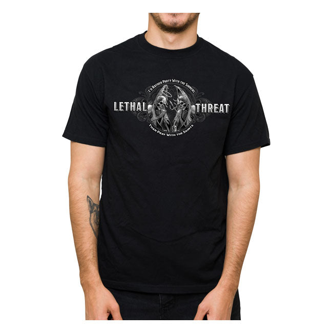 Lethal Threat T-shirt Lethal Threat Party with the Sinners T-shirt Customhoj
