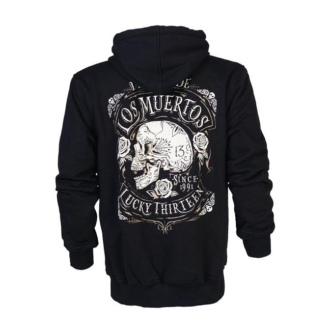 Lucky 13 Hoodie Lucky 13 Dead Skull Zip Hoodie Svart Customhoj