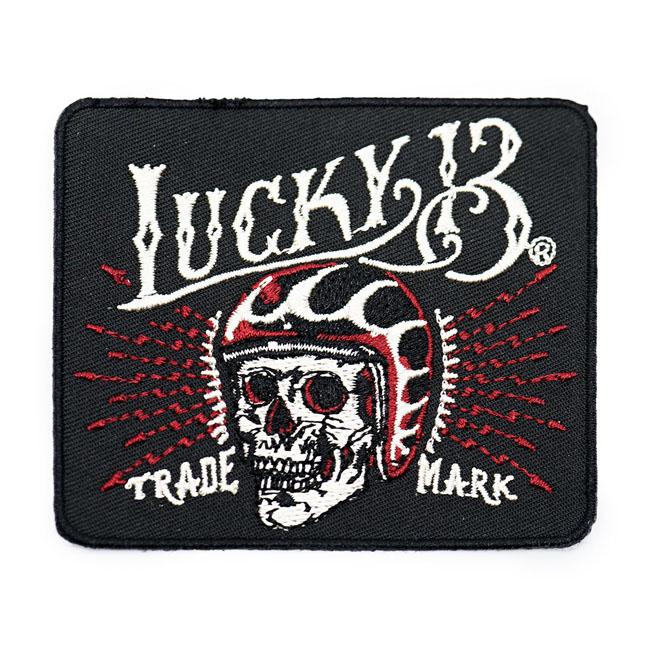 Lucky 13 Patch Lucky 13 Skull Patch Svart Customhoj