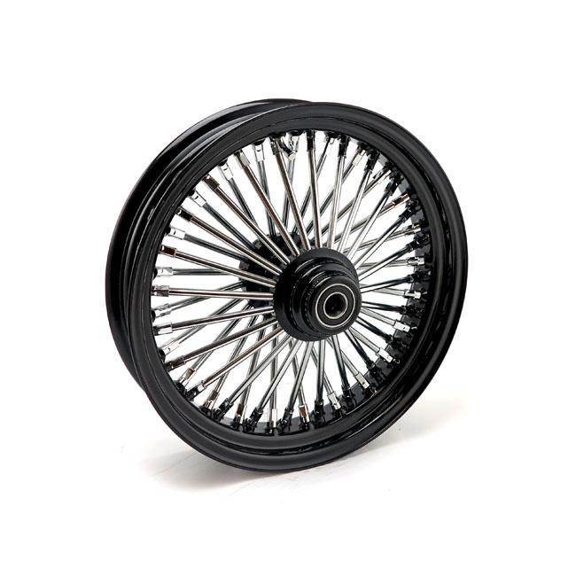 MCS Framhjul ekrat 16" MCS Radial 48 fat spoke framhjul 3.50 x 16 SF svart. TUV Customhoj