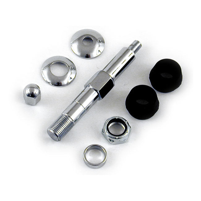 MCS Montering stötdämpare Krom Upper Shock Stud Kit for 1 shock. FL 67-72; FX 71-72 Customhoj