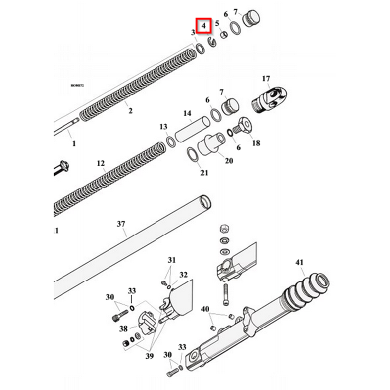 MCS Övriga reservdelar framgaffel Seat Cartridge Front Fork. FLD 12-15; FXDLS 16-17; Touring 02-16 Customhoj