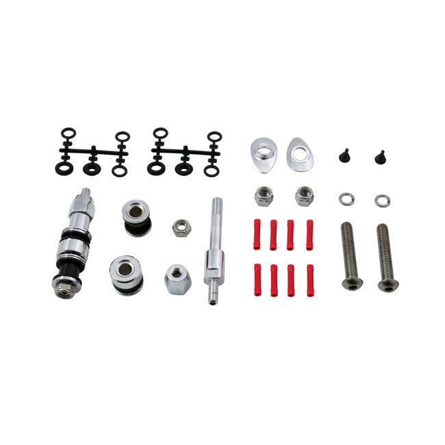 MCS Sissy Bar Parts 02-05 FXDWG without saddlebags (OEM: 53882-02A) Sissy Bar Docking Hardware Kit Detachable Plates for Harley Customhoj