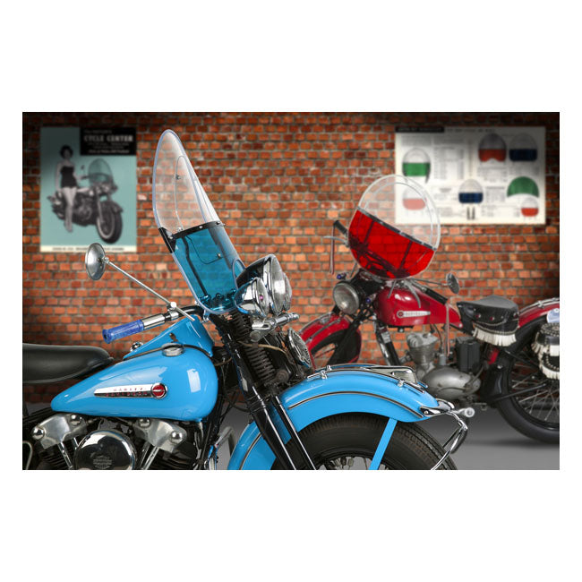 NATIONAL CYCLE Vindruta HD NC 'Vintage' reproduction beaded Vindruta Blå Nedre Knucklehead 36-47; Panhead 48 Customhoj