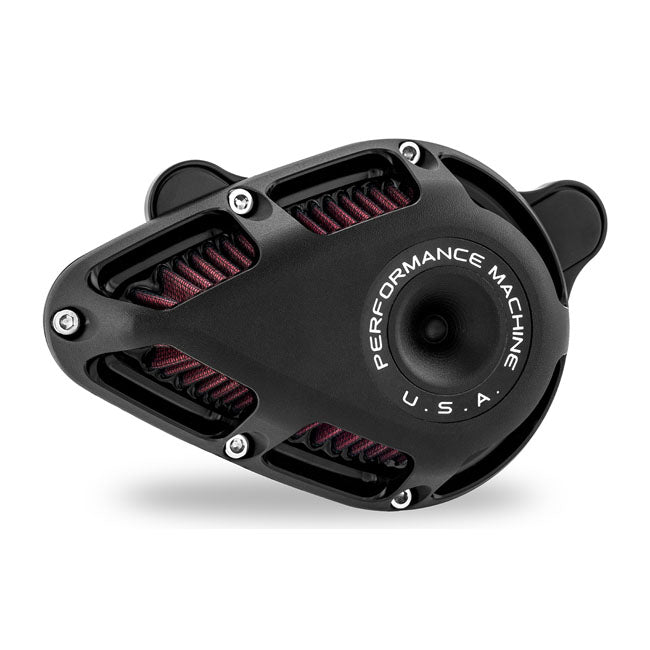 Performance Machine Air Cleaner Harley 18-22 Softail; 17-22 Touring; 17-22 Trikes / Wrinkle Black Performance Machine Jet Air Cleaner for Harley Customhoj