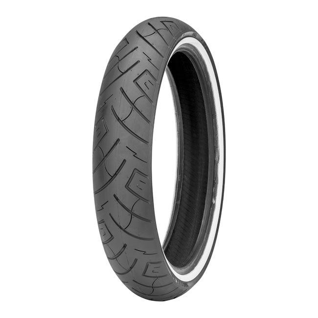 SHINKO TIRES Däck 17" 120/90-17 (64H) White Wall Shinko 777 Framdäck MC 17" Customhoj