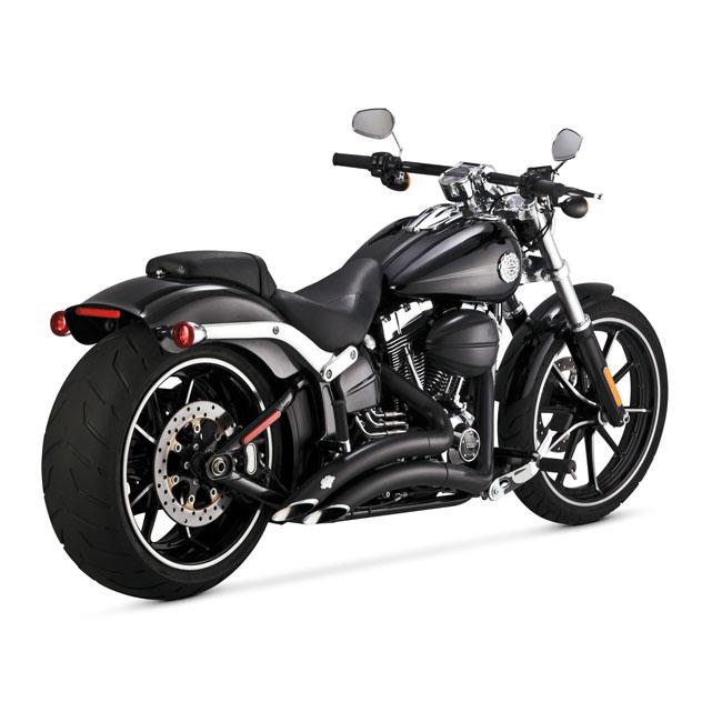 VANCE&HINES HD Softtail avgassystem Vance & Hines 2-1/2" Big Radius 2-2 avgassystem Svart FXSB 13-17; FXSBSE 13-17; FXSE 17 Customhoj