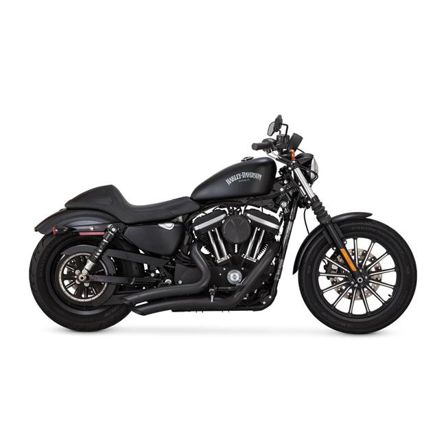 VANCE&HINES HD Sportster Exhaust System Vance & Hines 2-1/2" Big Radius 2-2 Avgassystem Krom XL 14-20 Customhoj