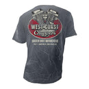 WEST COAST CHOPPERS T-shirt WCC Panhead Vintage T-Shirt Navy Customhoj